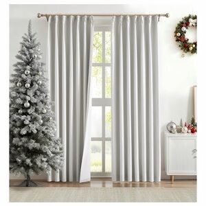 NEW Randal Pinch Pleat Curtain Full Blackout Insulated Drape 2 Panel 38"Wx108"L